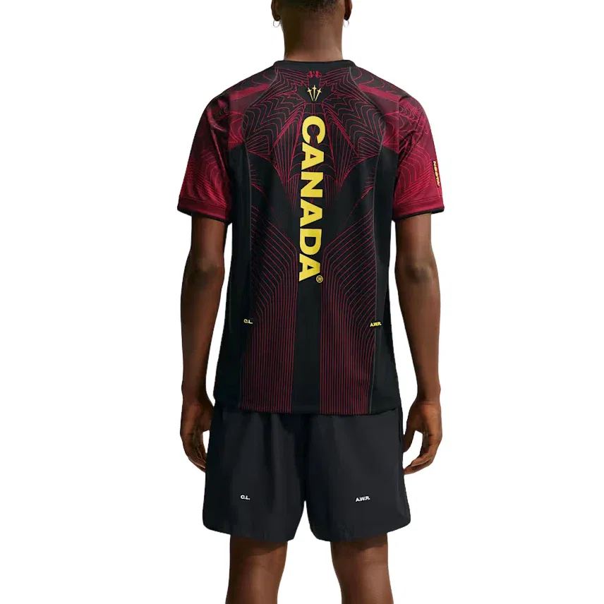 Мужская футболка с принтом Nike Canada x Nocta T-Shirt Black University Red, черный — фото 3