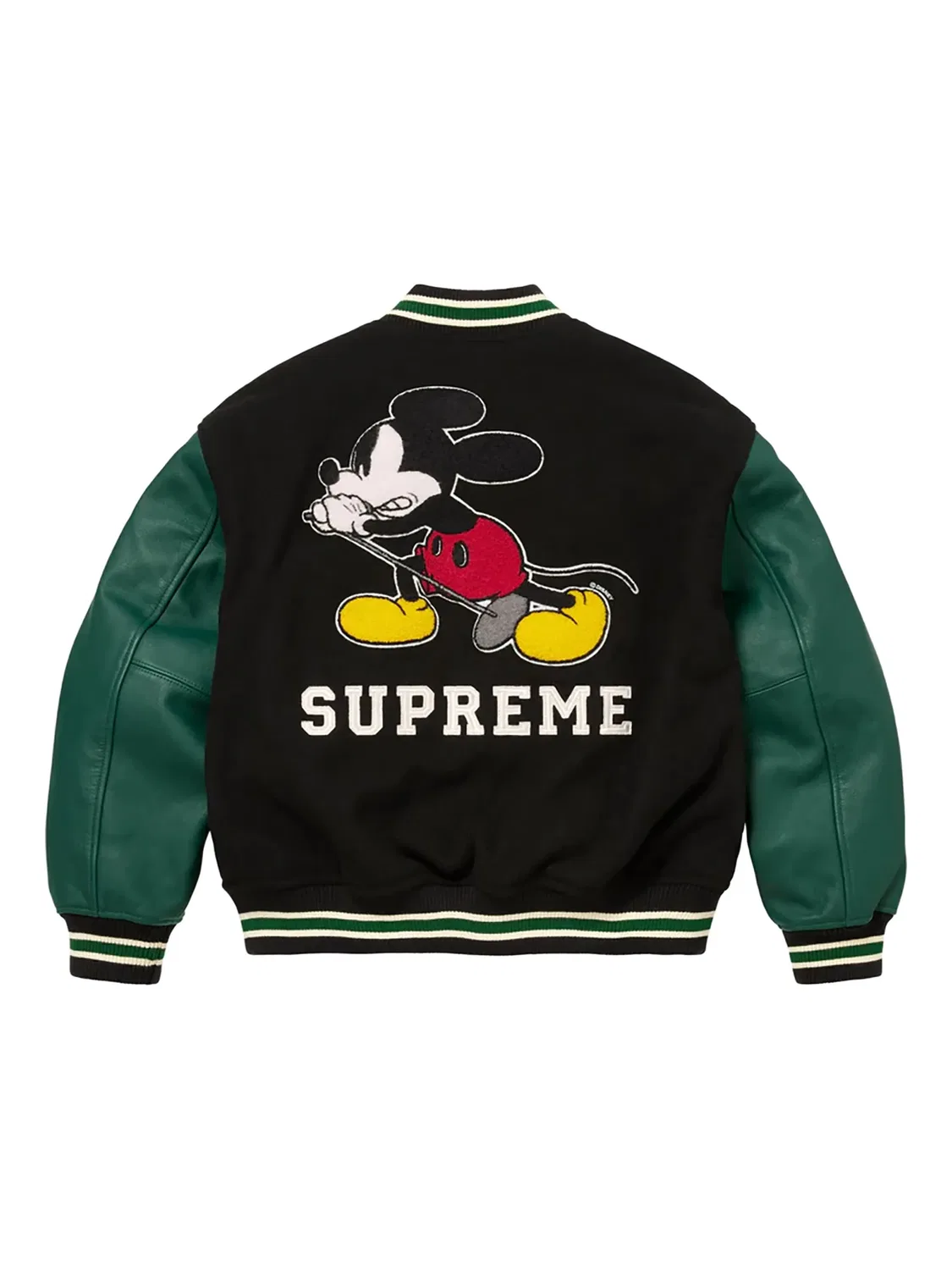 Varsity Куртка с аппликацией Микки Supreme, черный — фото 2