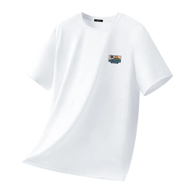 Детская футболка с быстросохнущей защитой от солнца MINISO, White (Mb Sunset Coconut Island Chest Logo)