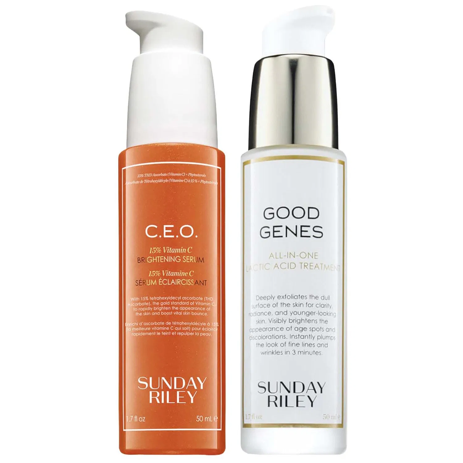 Набор для ухода за кожей с молочной кислотой и витамином C Exclusive Power Glow Duo Sunday Riley