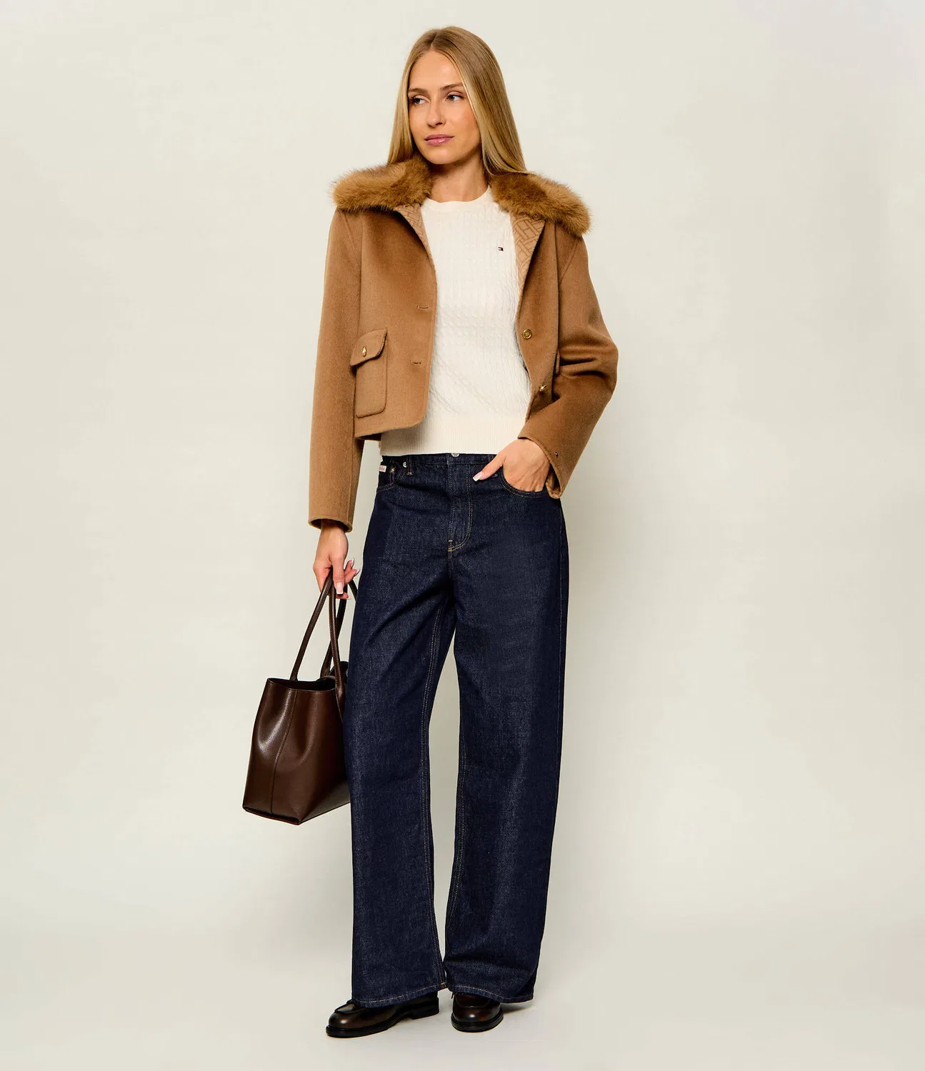 Свитер с круглым вырезом Tommy Hilfiger, ecru — фото 2