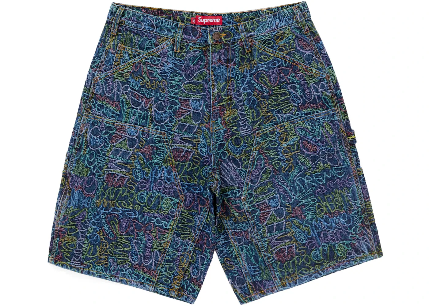 Мужские шорты с принтом Handwriting Supreme, Indigo