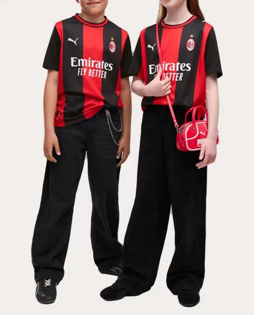 Детская футбольная футболка для мальчиков с принтом AC Milan 2026-2027 Replica Puma, Negro — фото 3