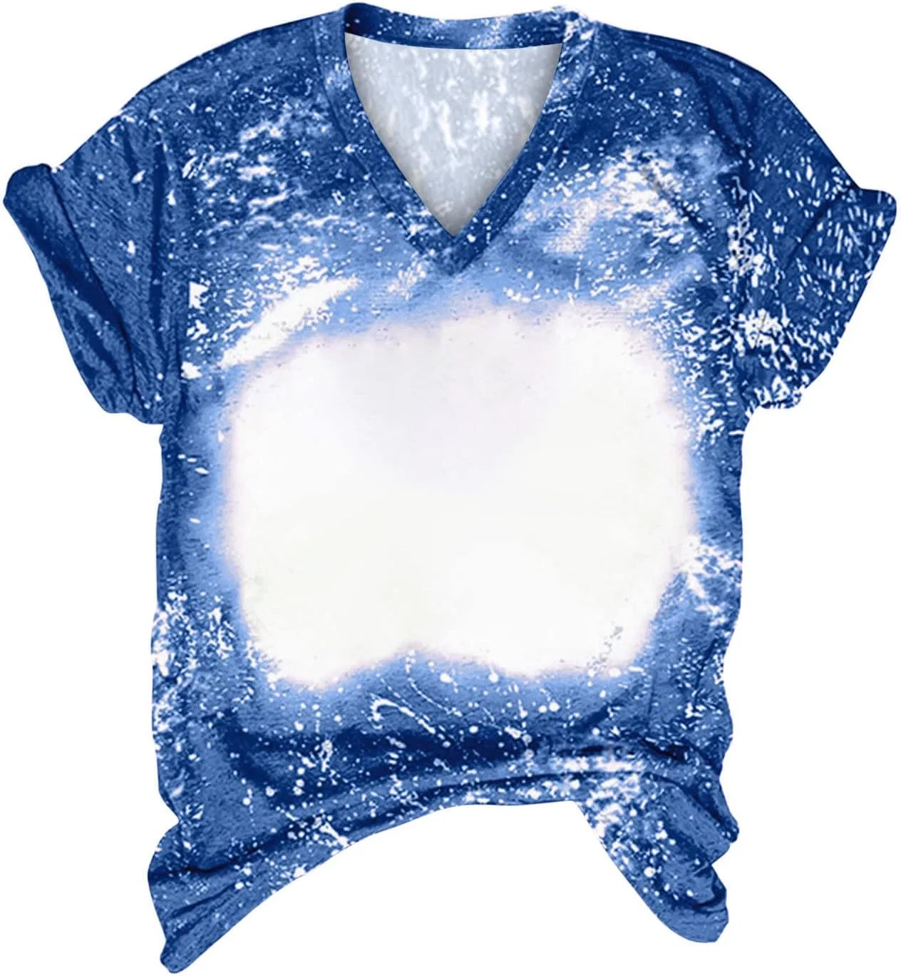 Женская футболка с камуфляжным принтом Tie Dye Color Block, Sky Blue — фото 3