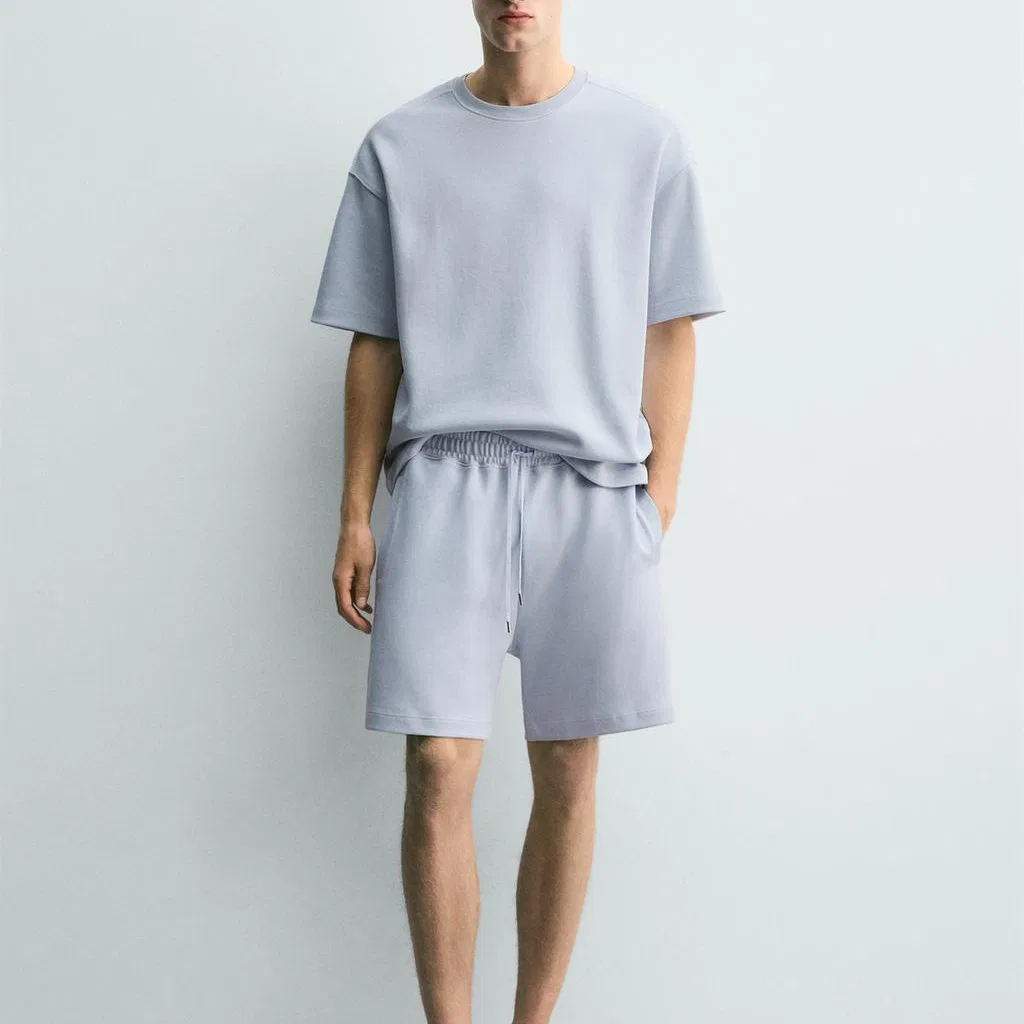Мужские шорты повседневные Sky Blue ZARA, Небесно-Голубой — фото 4