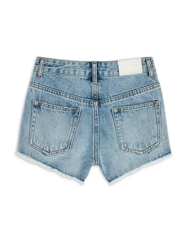 Детские шорты для девочек джинсовые с потертостями California Love KatieJ NYC, Light Wash Denim — фото 2