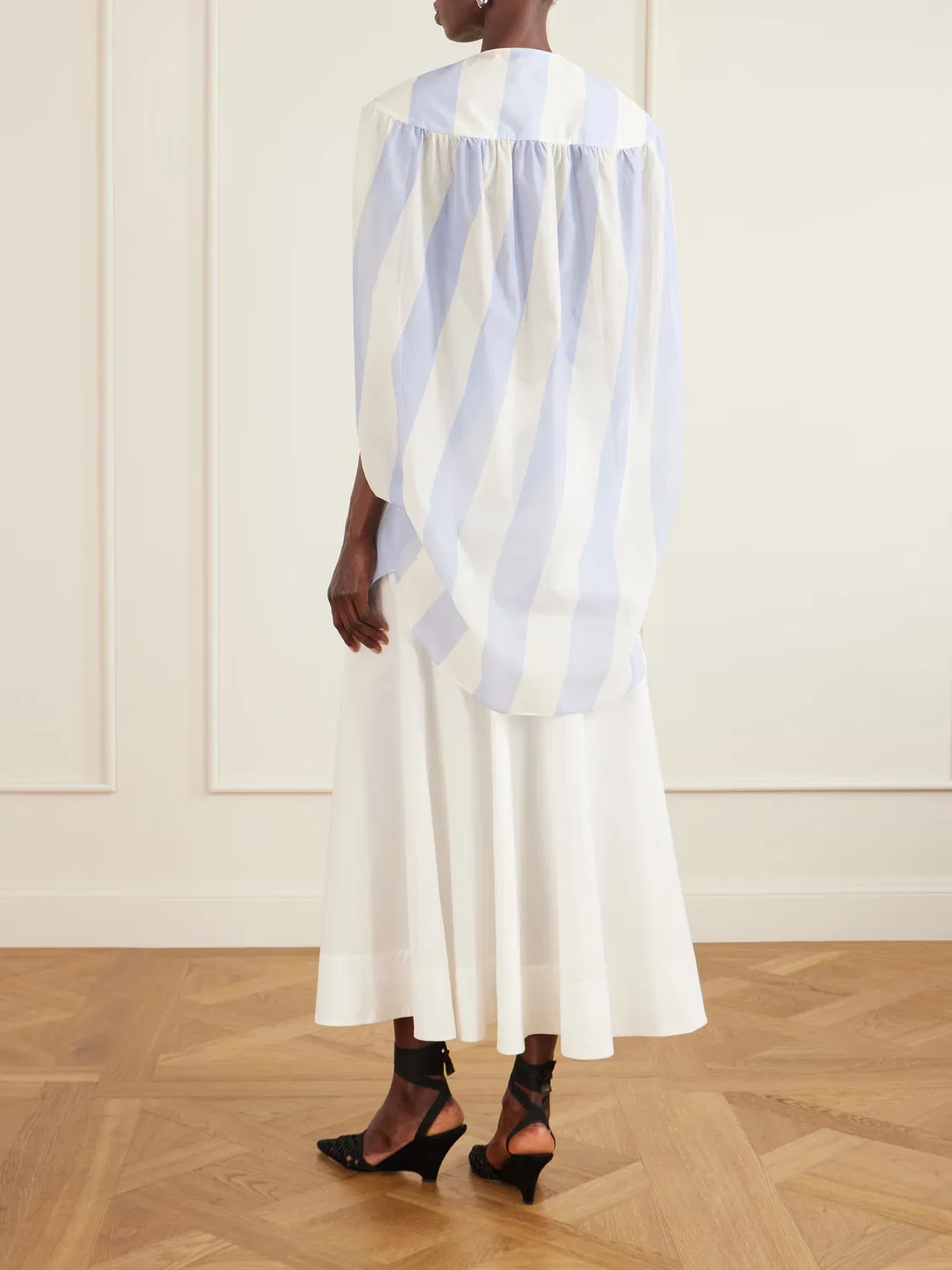 Платье-рубашка Berlingot в полоску из хлопковой смеси Jacquemus, мультиколор — фото 3