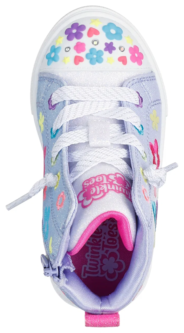 Детские кроссовки для девочек с кристаллами Twinkle Sparks Skechers, Super Blossom Multi — фото 4