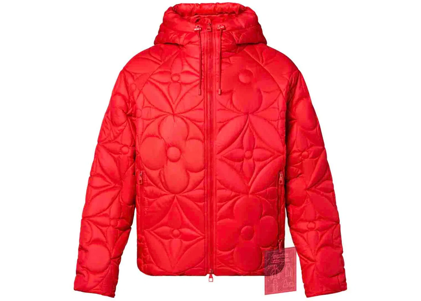 Мужская куртка-худи с принтом LVSE Flower Quilted Hoodie Jacket Louis Vuitton, Rio Red