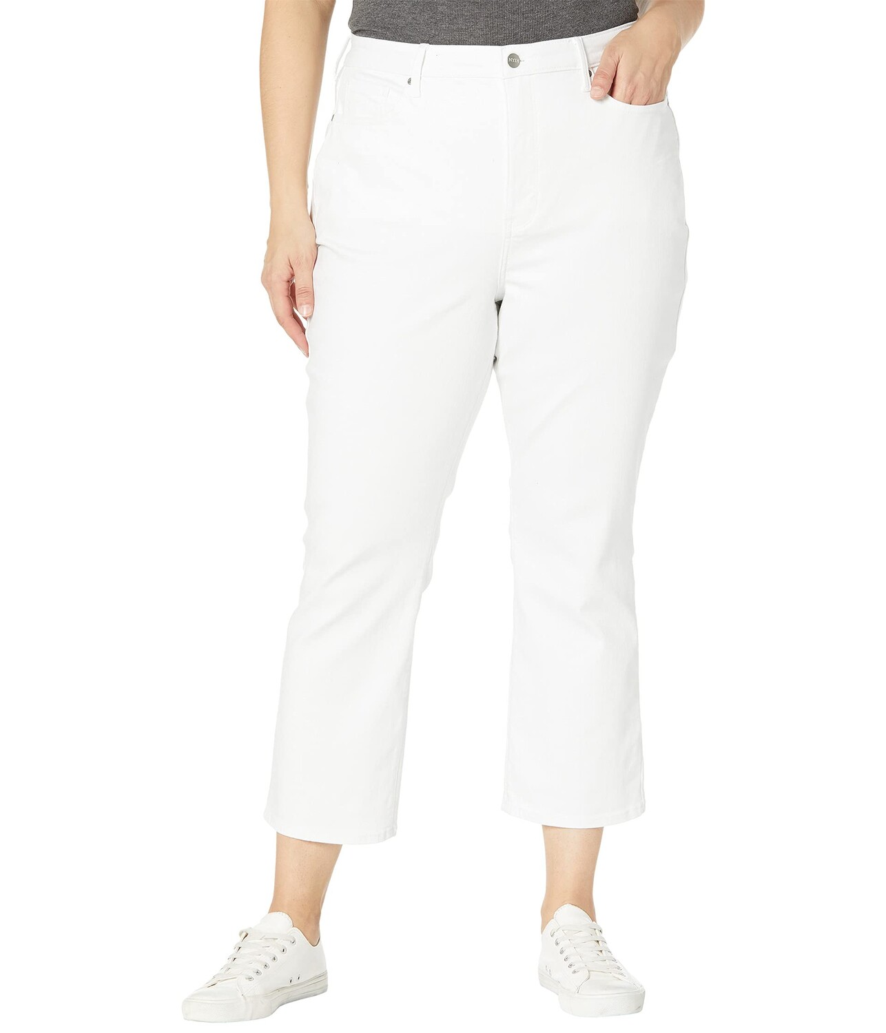 

Джинсы NYDJ, Plus Size Slim Boot Ankle Jeans in Optic White