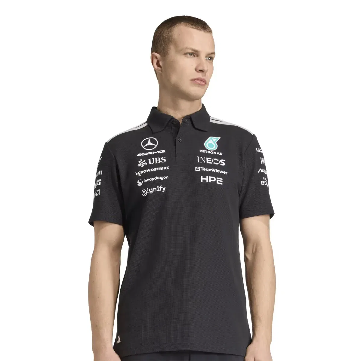 Мужское поло Mercedes F1 2026 adidas, Negro
