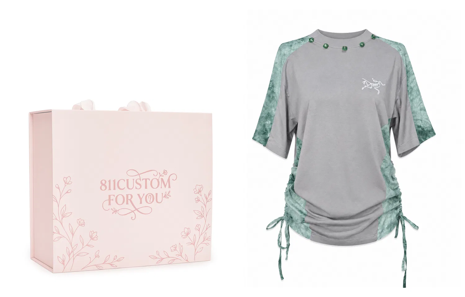 Мужская футболка с принтом KRAGG Arcteryx, Emerald Pine Sprouts-Void Gray/Void — фото 3
