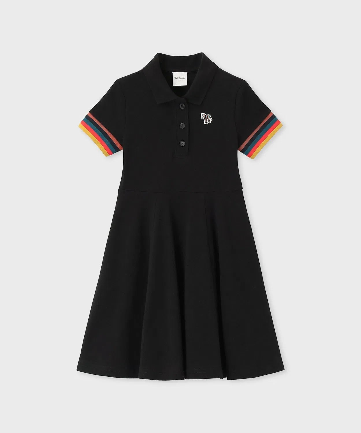 Детское платье-поло для девочек с принтом Зебра Paul Smith JUNIOR, Black