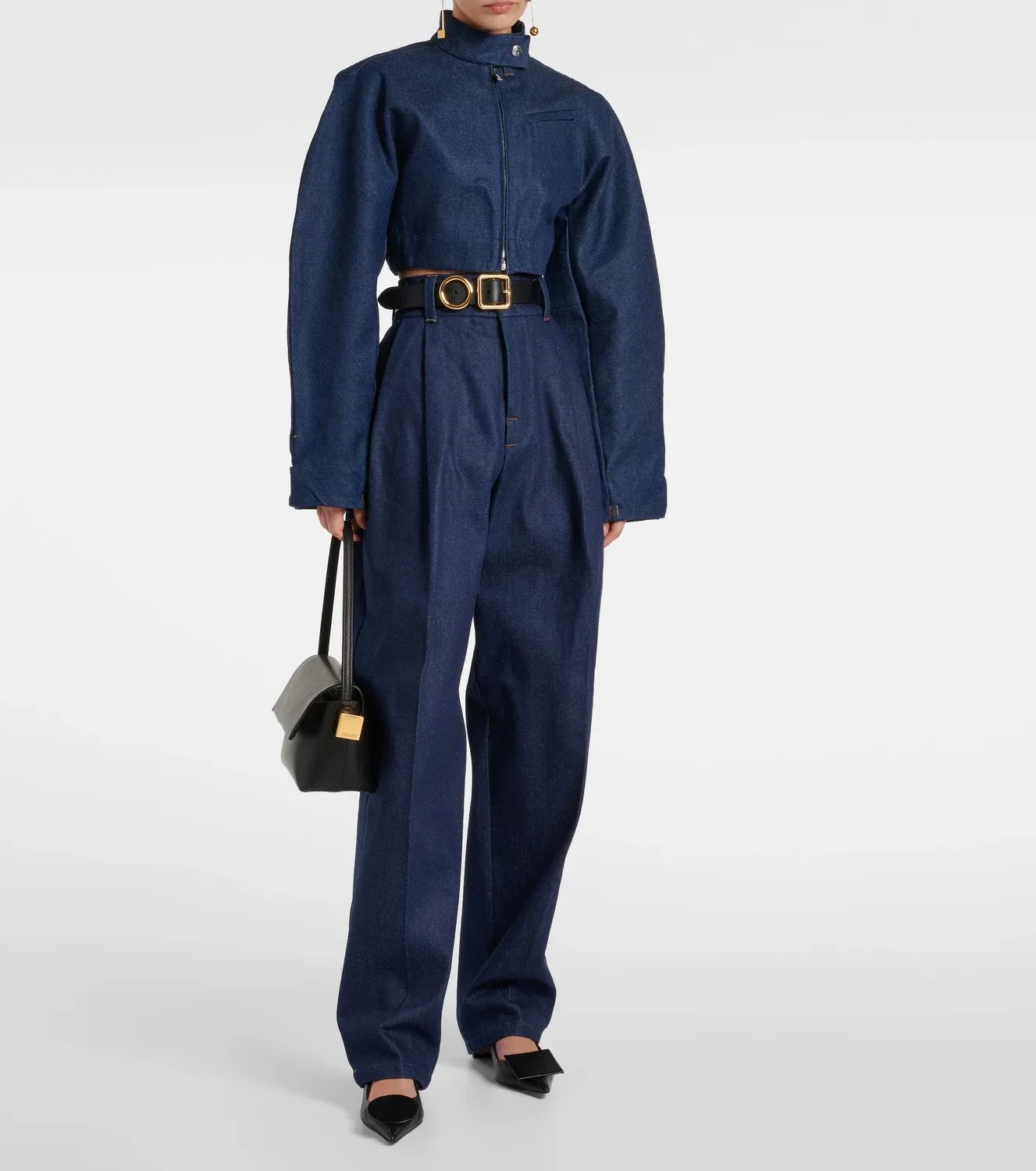 Бомбер джинсовый Jacquemus Cabrio Denim De-Nîmes, синий — фото 2
