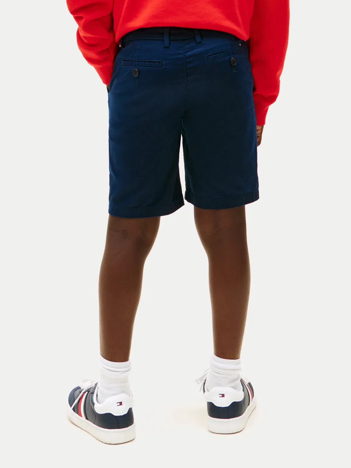 Тканевые шорты стандартного кроя для мальчика Essential Tommy Hilfiger, темно-синий — фото 3