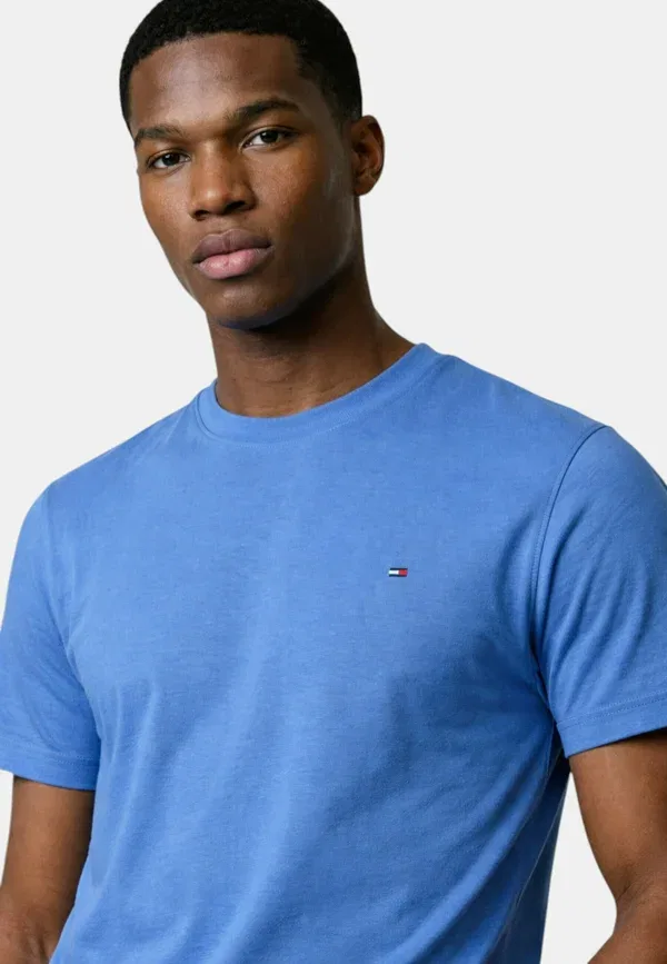 Футболка хлопковая Basic T-shirt Tommy Hilfiger, синий — фото 3