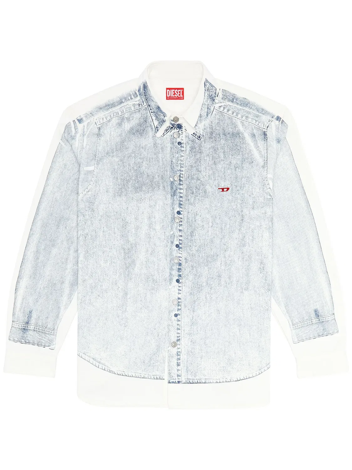 Джинсовая рубашка D-Simply-Over-S Diesel, синий