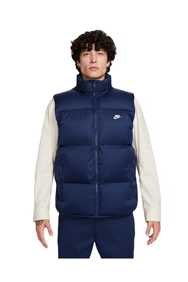 Мужской спортивный жилет с воротником-стойкой Nike, Navy Blue