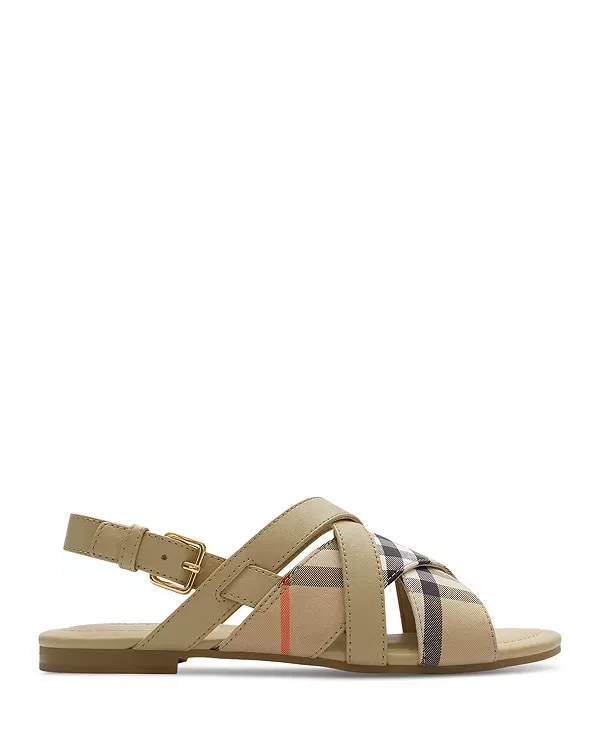 Детские сандалии для девочек с пряжкой Cleo Check Burberry, Sand Ip Check