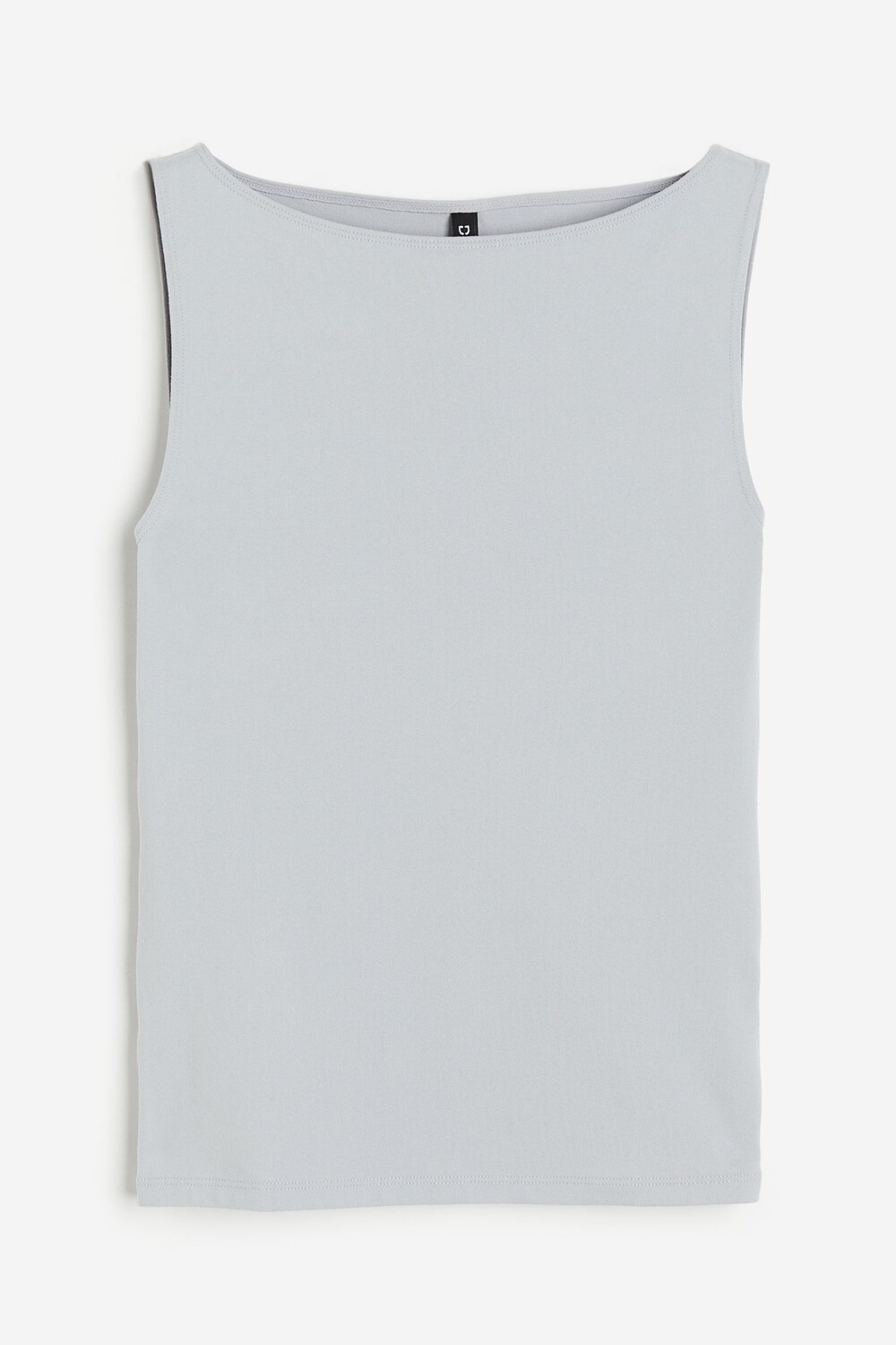 

Топ H&M Boat-neck Sleeveless, светло-серый