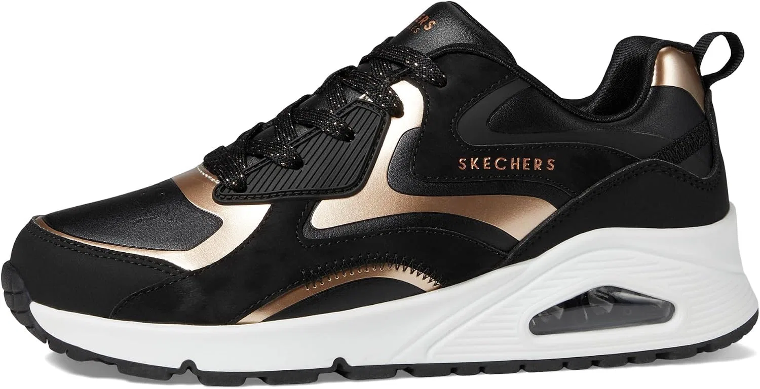 Детские кроссовки для девочек UNO Gen1 Color Surge Skechers, Black/Rosegold — фото 4