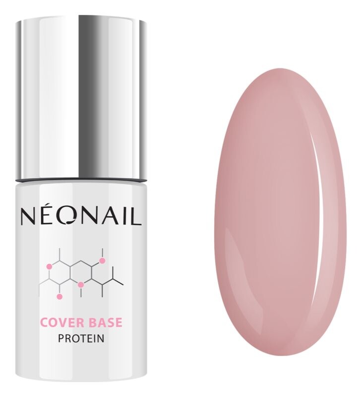 

База и топ для гелевых ногтей NeoNail Cover Base Protein, оттенок Natural Nude 7,2 мл