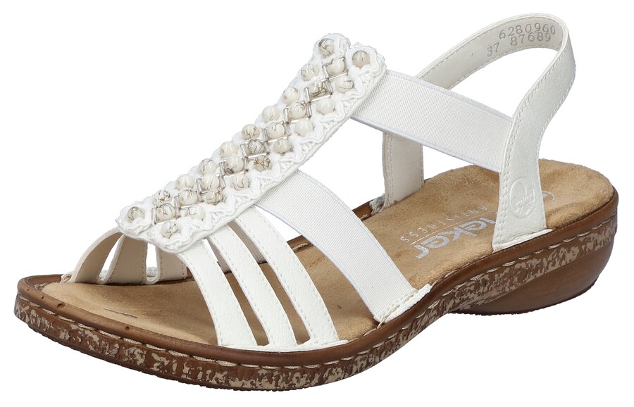 Сандалии с ремешками Rieker, Off white