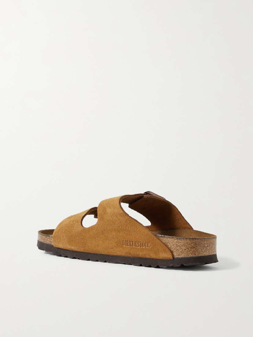 Замшевые сандалии Arizona Birkenstock, коричневый — фото 3