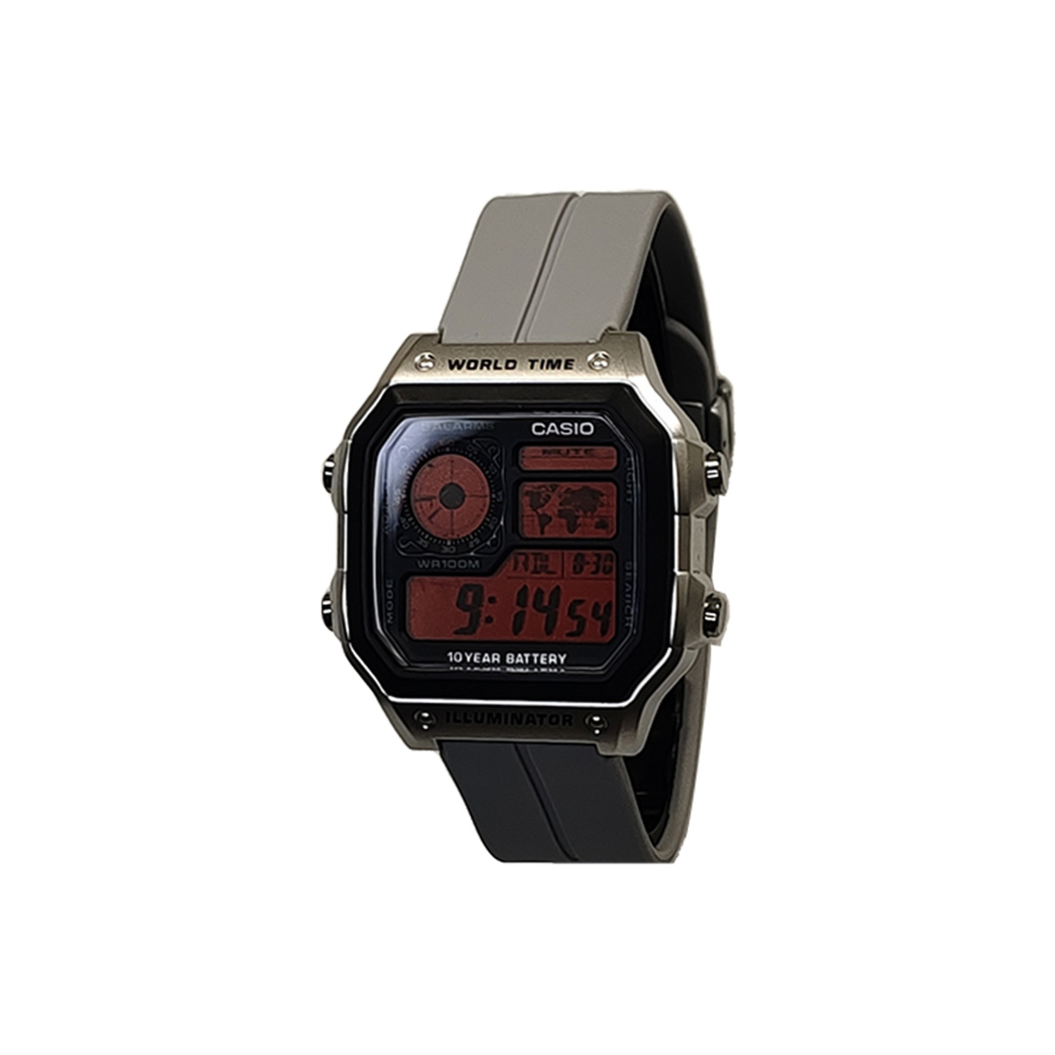 

CASIO Часы Retrofit Series Quartz Movement Silicone Strap Watch Unisex Black Dial