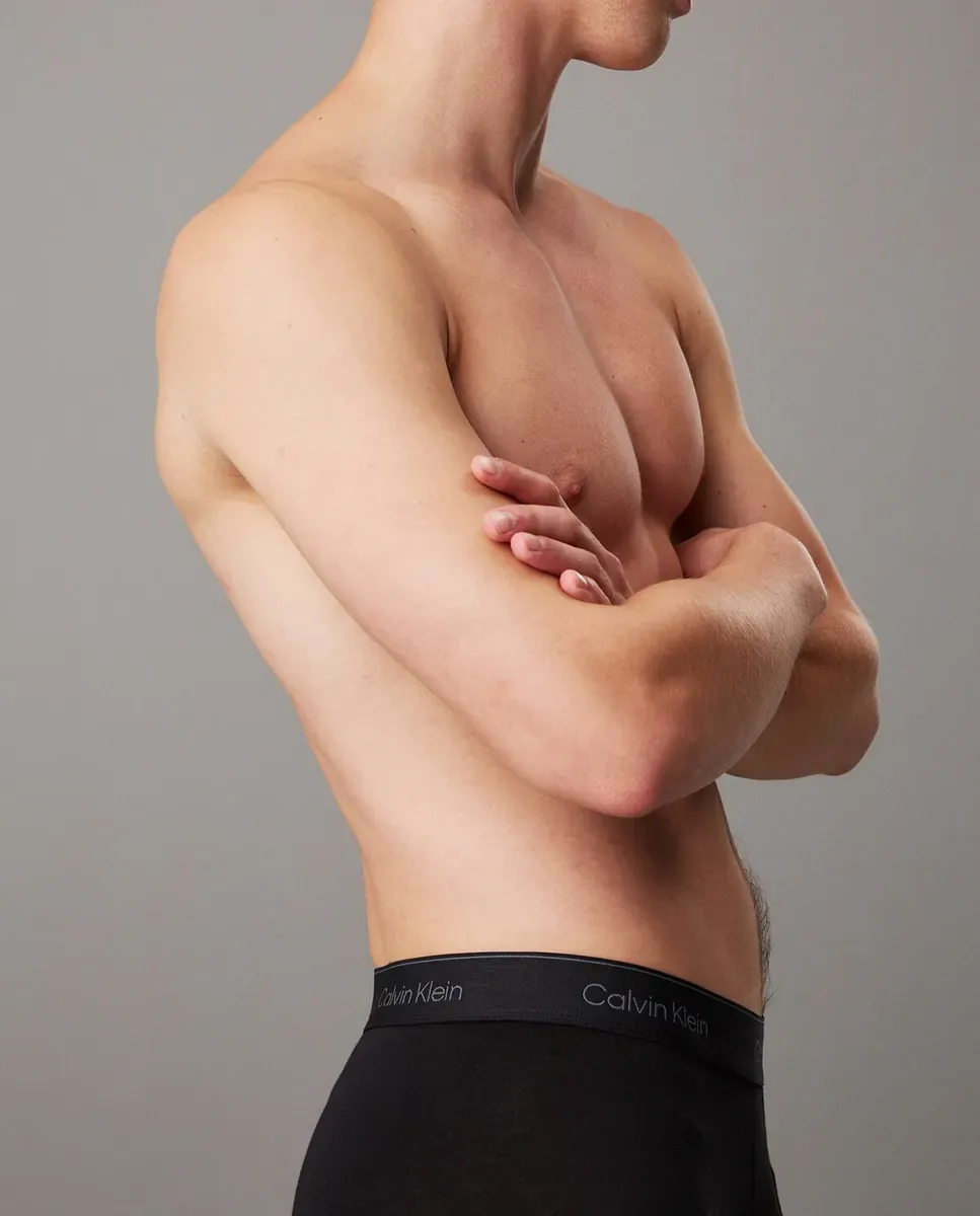 Набор из 3 длинных боксеров - Icon Cotton Stretch Calvin Klein, черный — фото 4