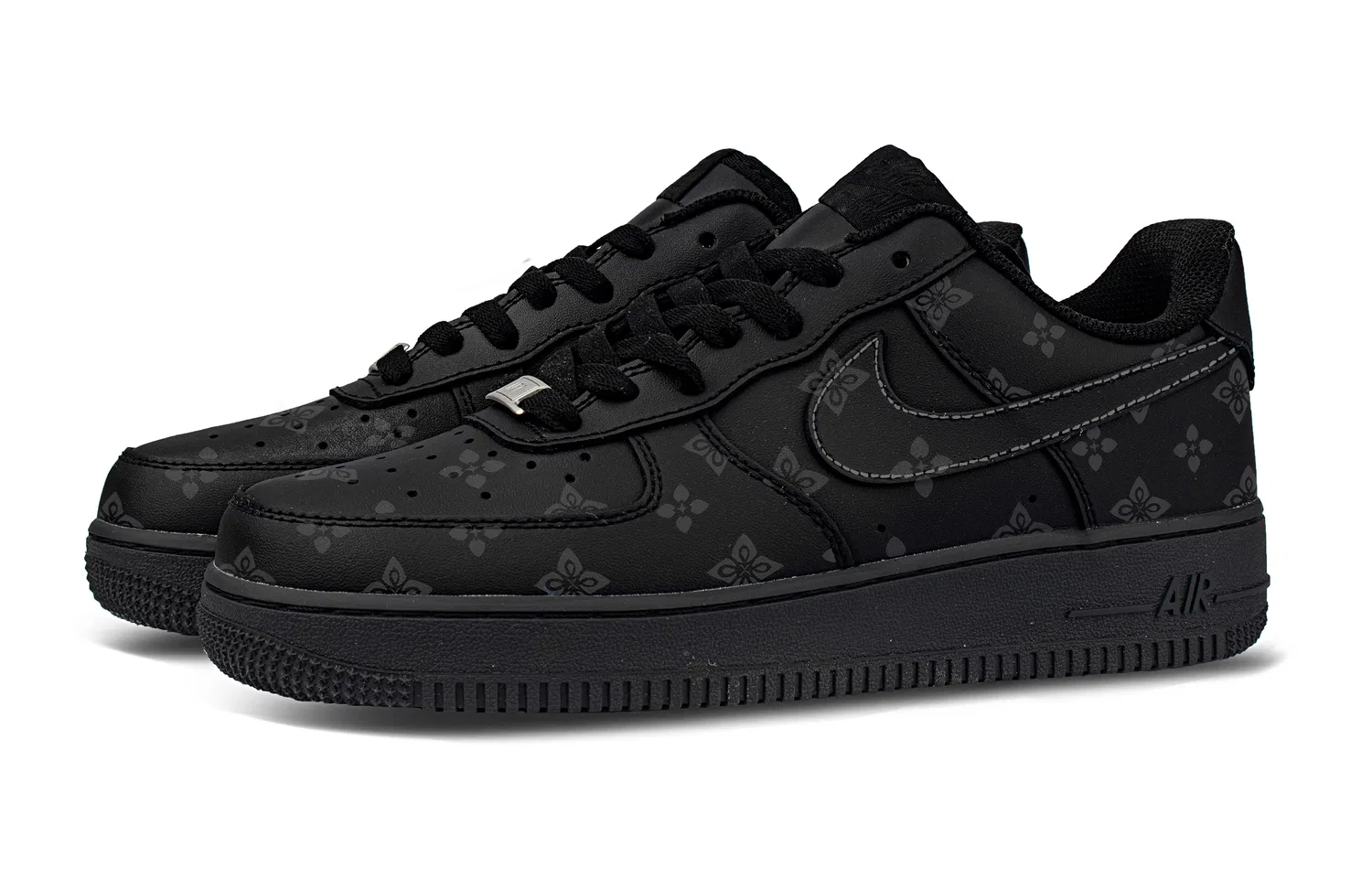 Кроссовки Nike Air Force 1 Low Black Gray — фото 4