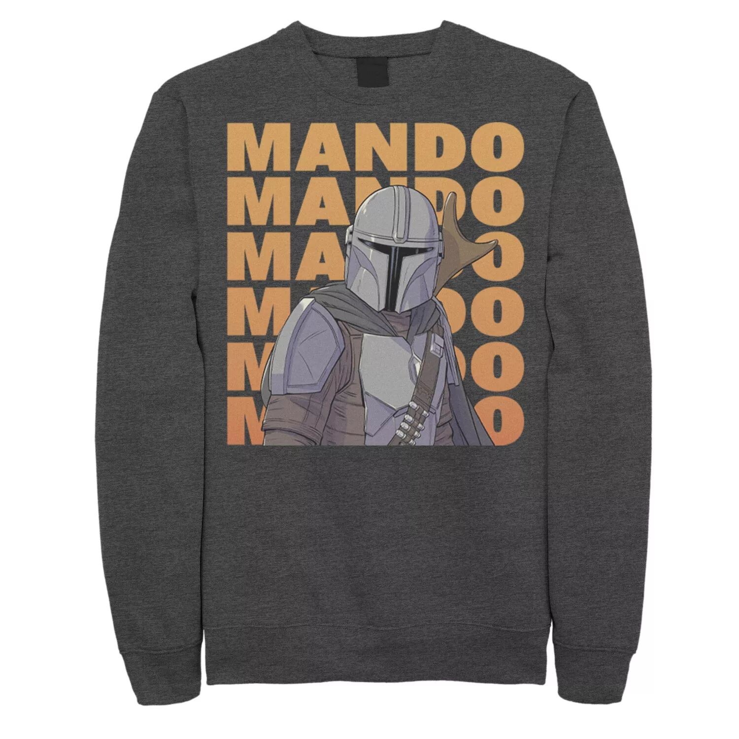 

Мужской свитшот с портретом Star Wars The Mandalorian Mando Name Stack Licensed Character