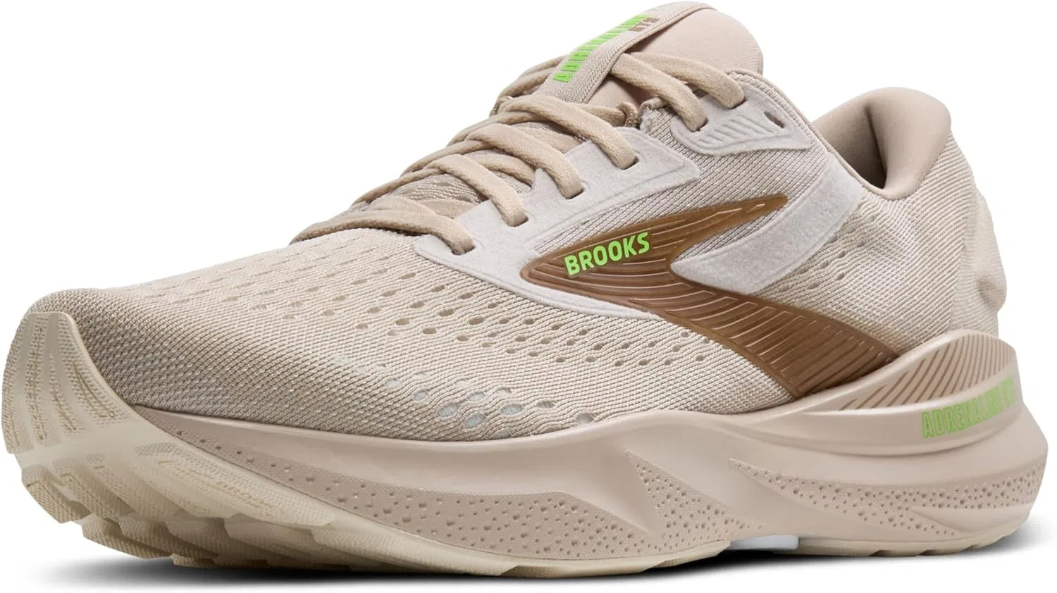 Мужские беговые кроссовки Brooks Adrenaline GTS 24 с поддерживающей подошвой, Chateau Grey Portabella Green