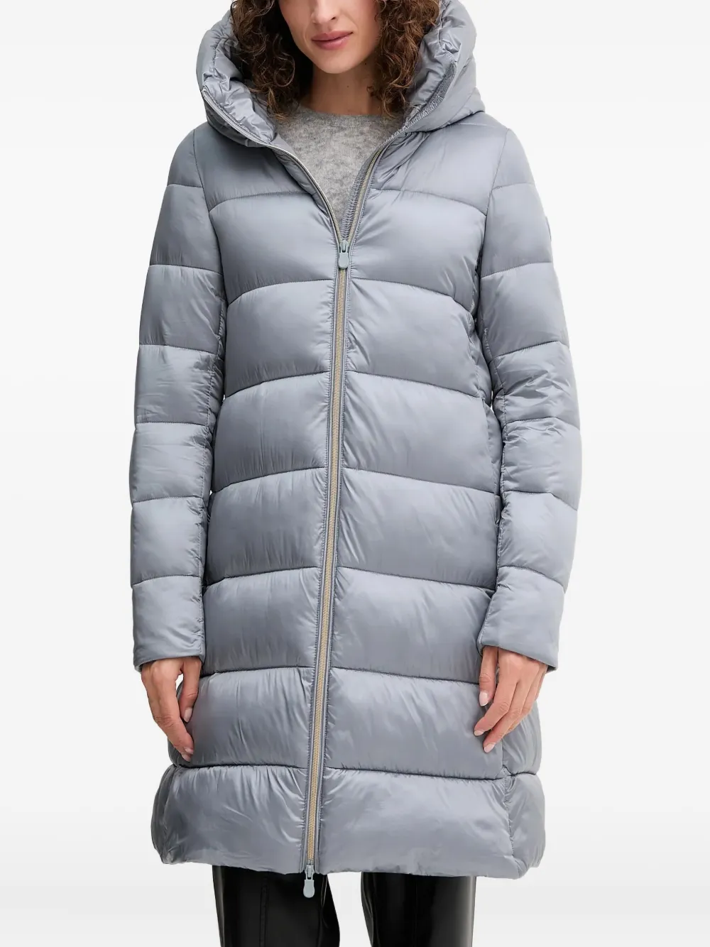 

Стеганое пальто Lysa с капюшоном Save The Duck, серый