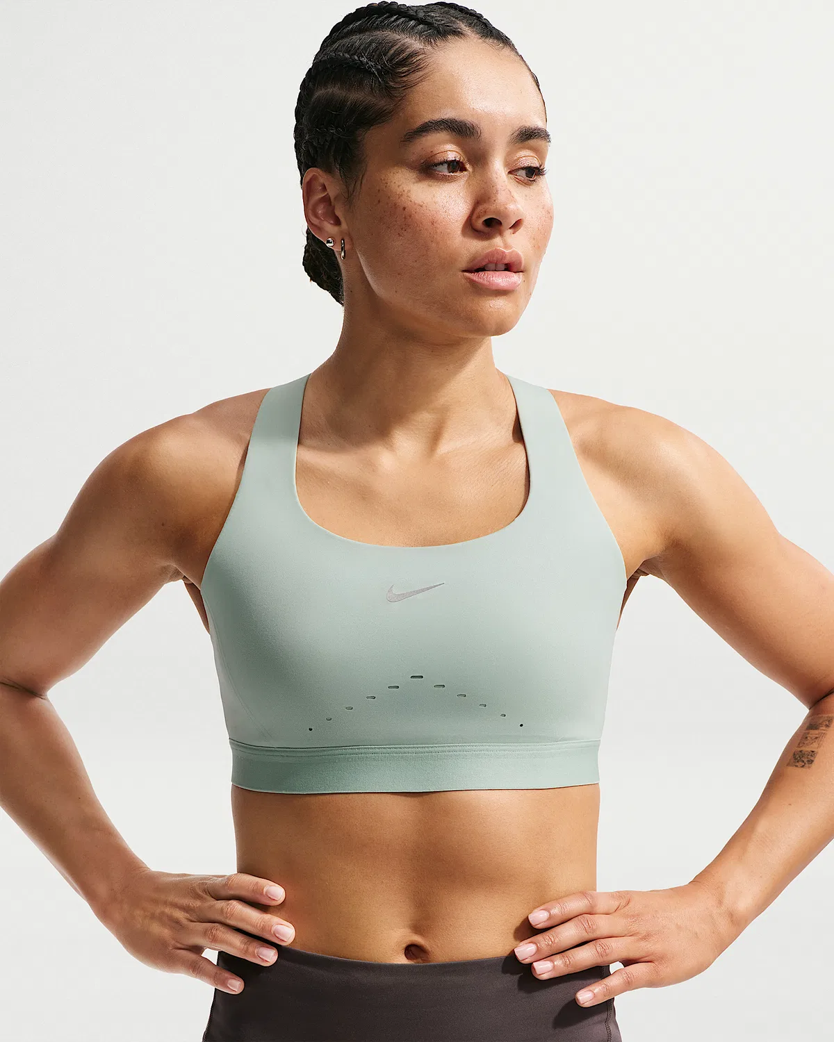 Женский спортивный бюстгальтер Nike Swift с высокой поддержкой и легкой подкладкой, Steam