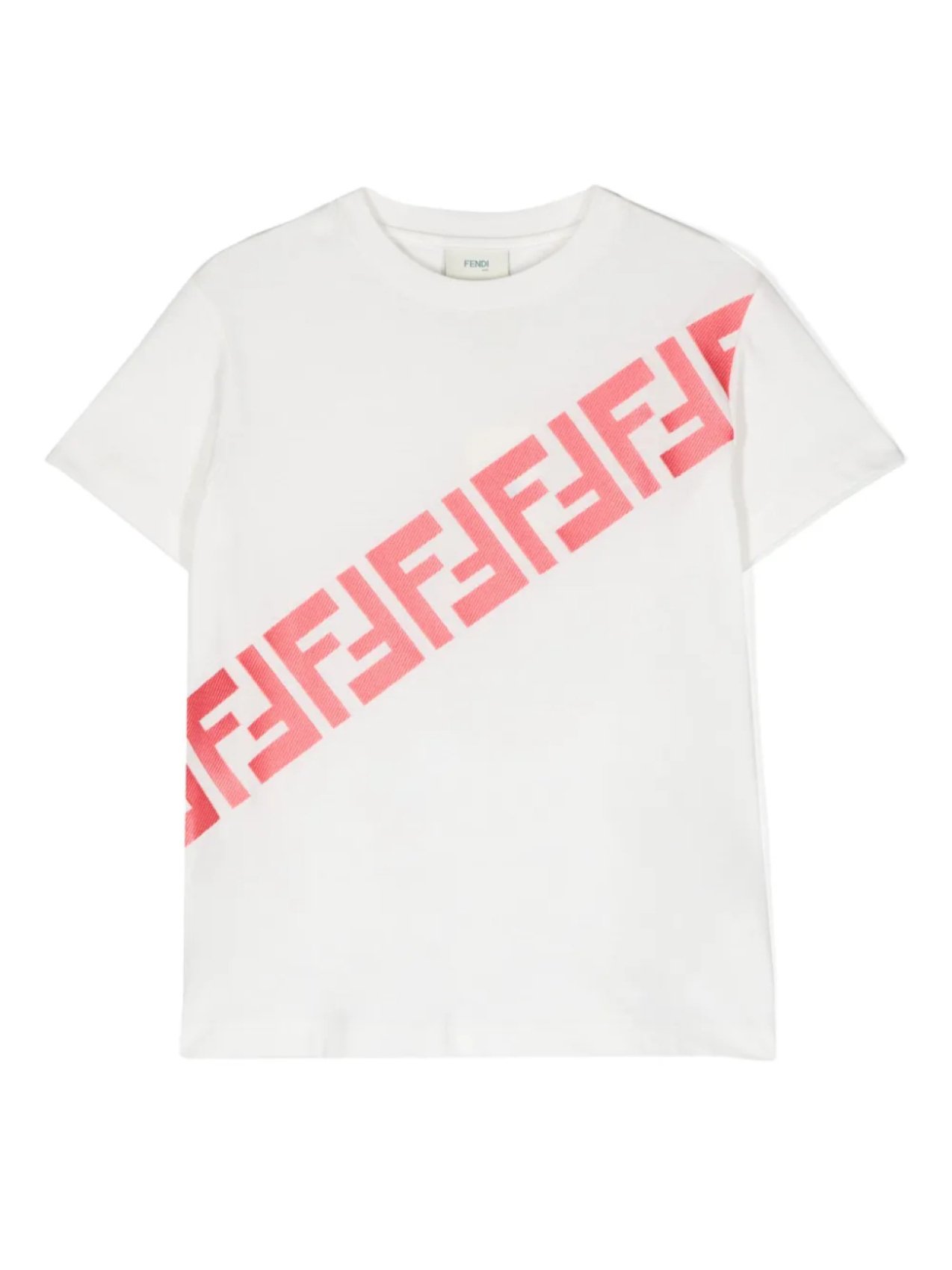 

Футболка с логотипом FF Fendi Kids, белый
