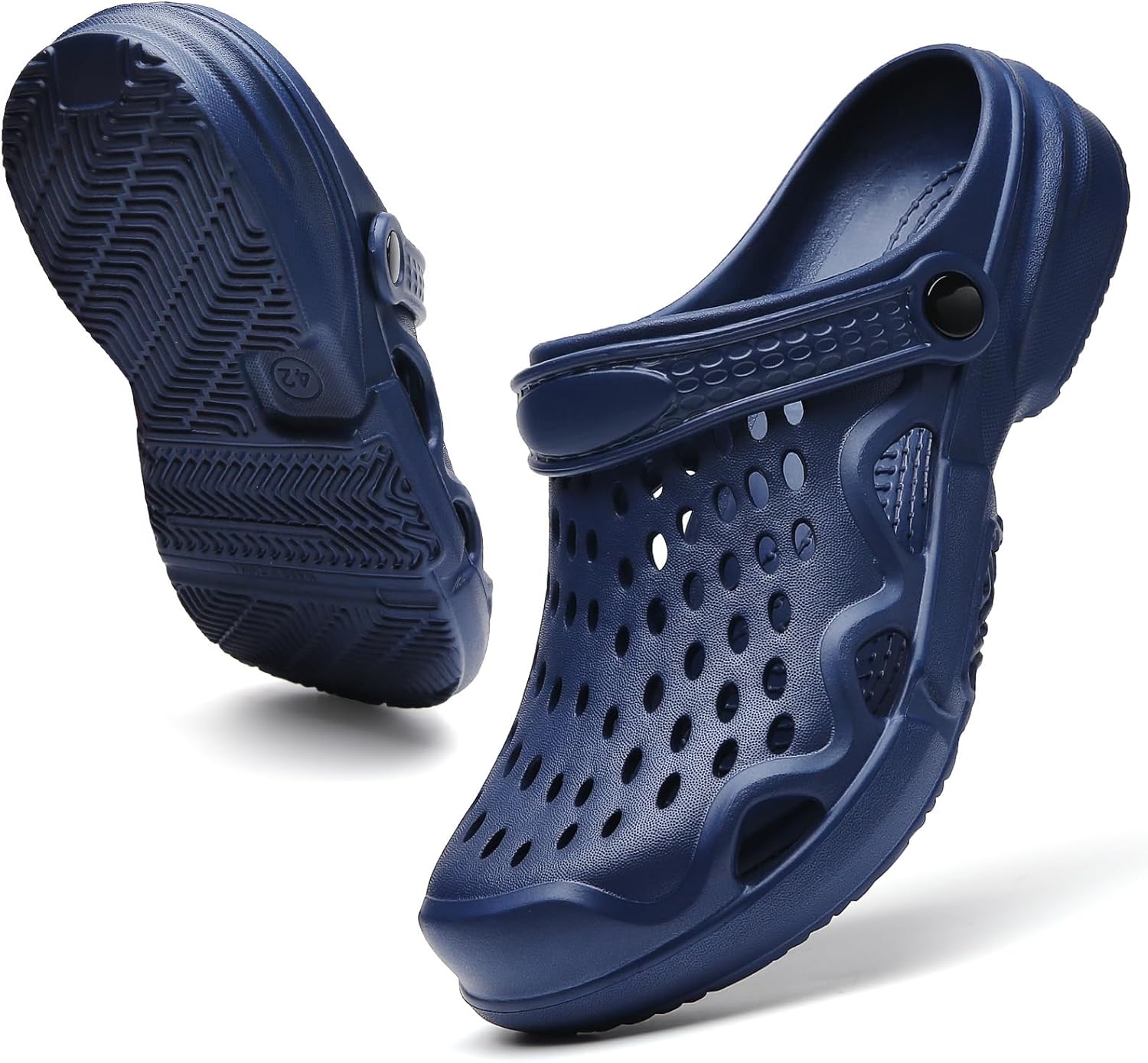 

Мужские садовые сабо для улицы: классические шлепанцы - сандалии для пляжа на лето Xjitiger, темно-синий