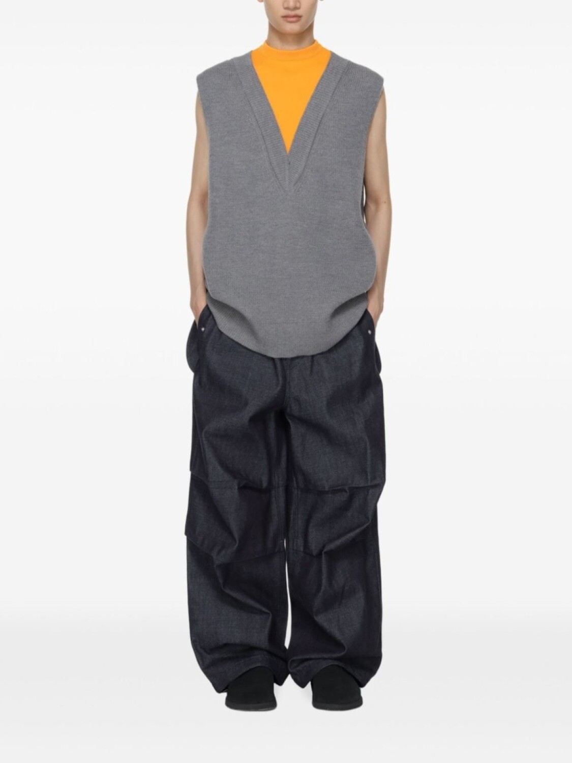 

Jil Sander эластичные джинсовые брюки, серый