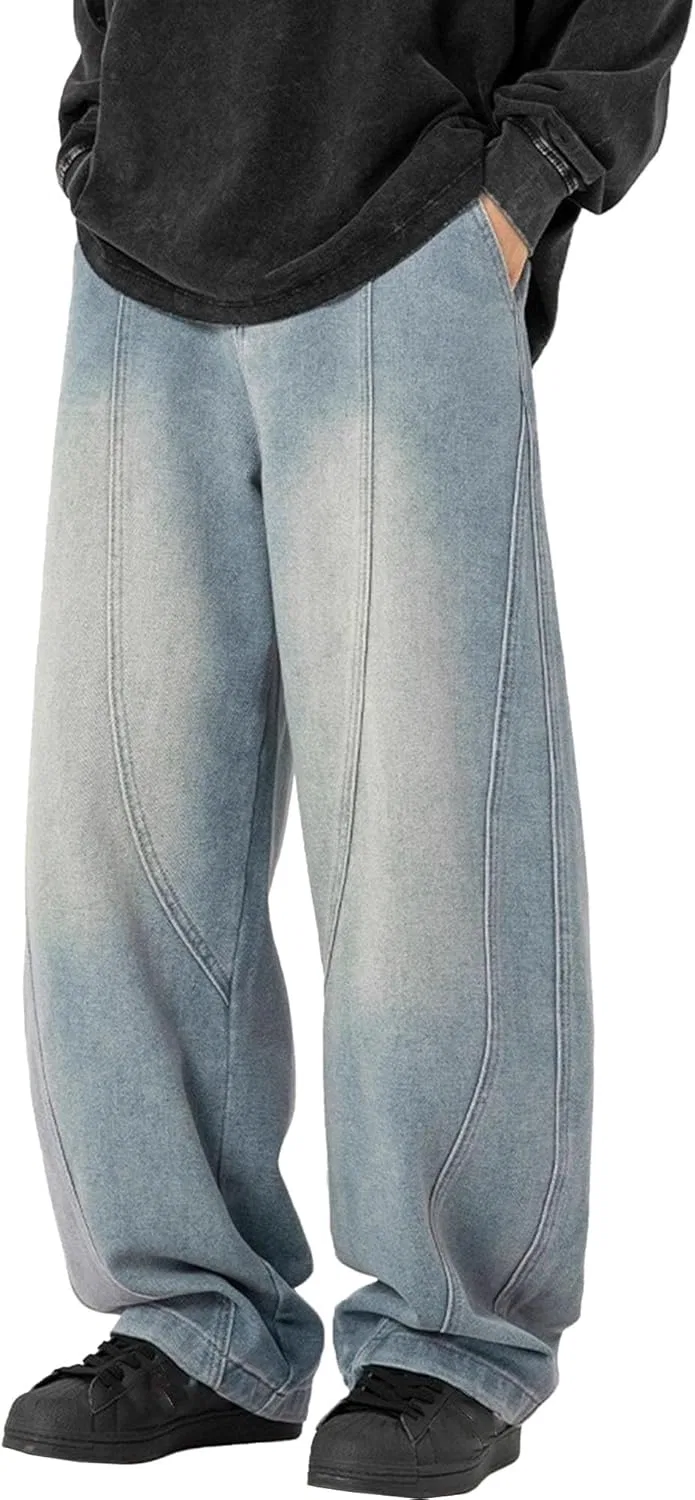 Джинсы широкие Baggy Jeans, синий — фото 4