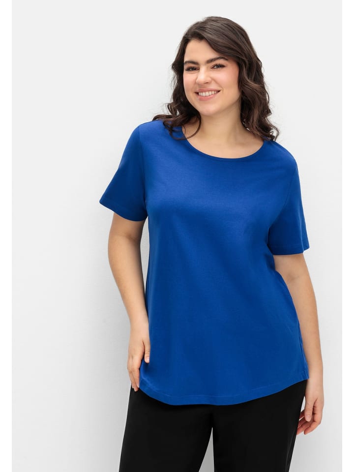 

Футболка sheego, цвет royalblau+pink