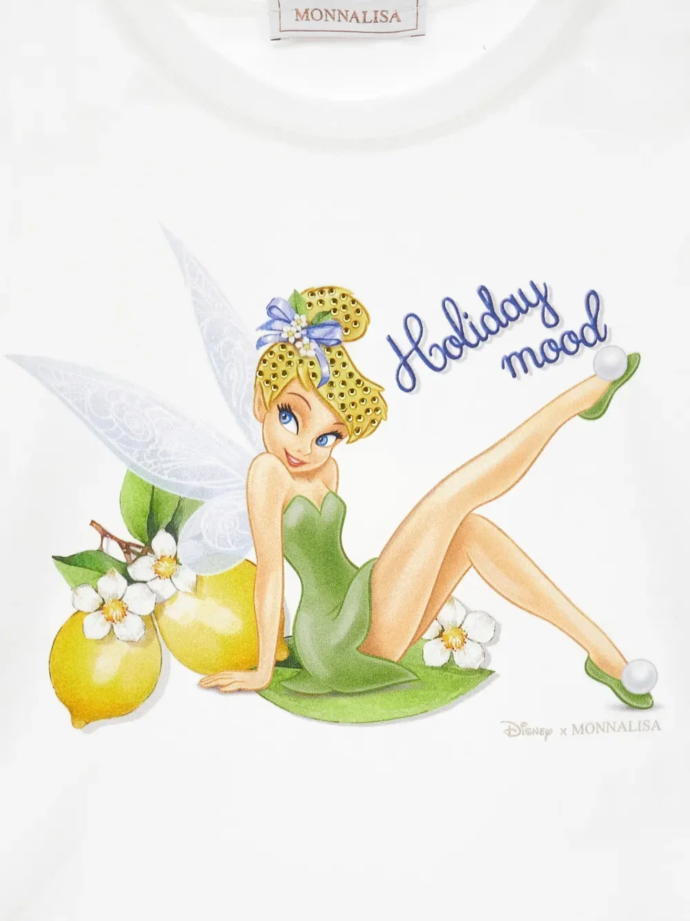 Футболка с принтом Tinker Bell Monnalisa, белый — фото 3