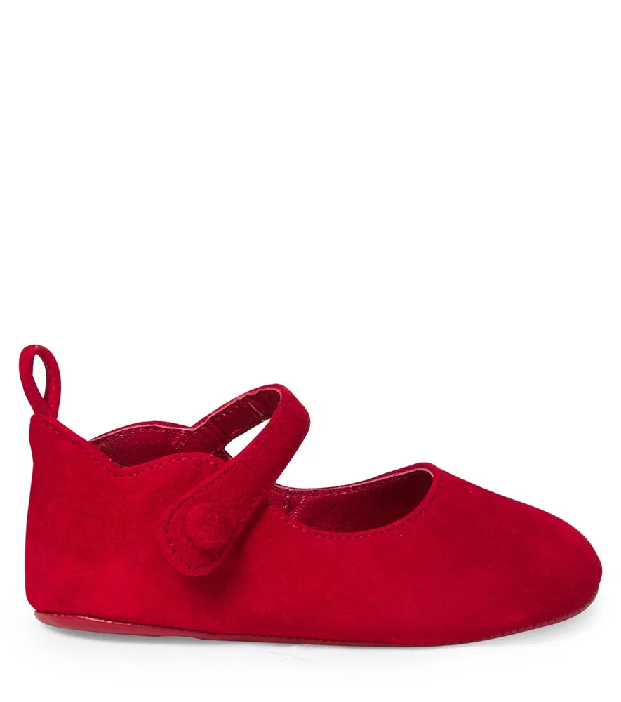Замшевые балетки Baby Love Chick Christian Louboutin Kids, красный — фото 3