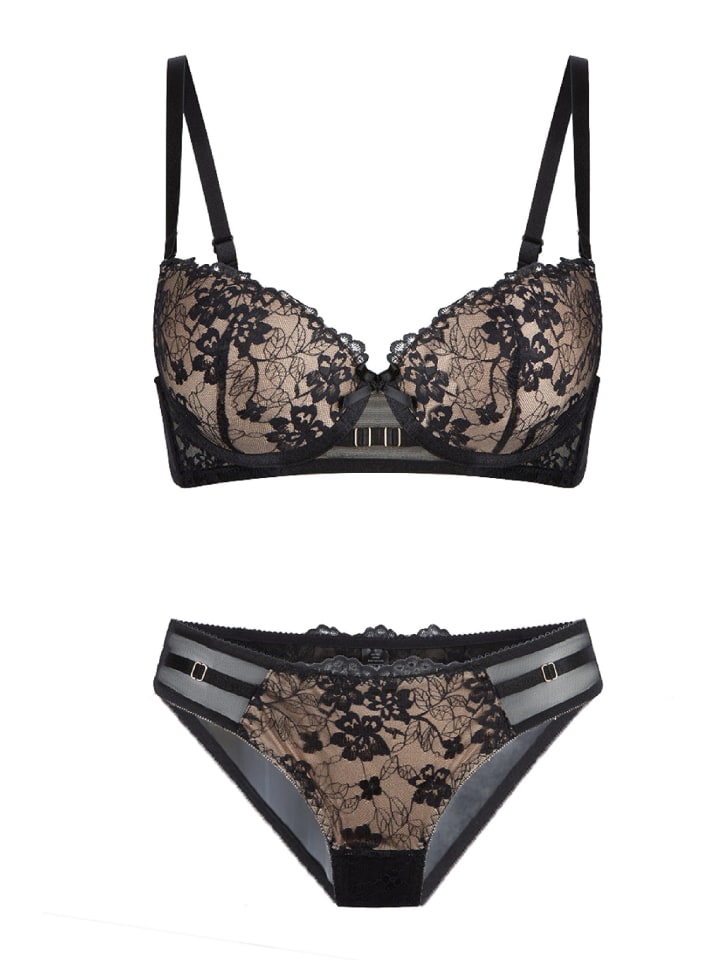 

Linga Dore Комплект бюстгальтера пуш-ап черного цвета