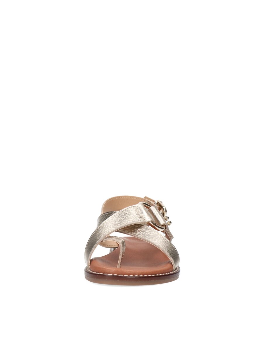Сандалии с т-образным ремешком MANFIELD T-Bar Sandals, золотой — фото 3