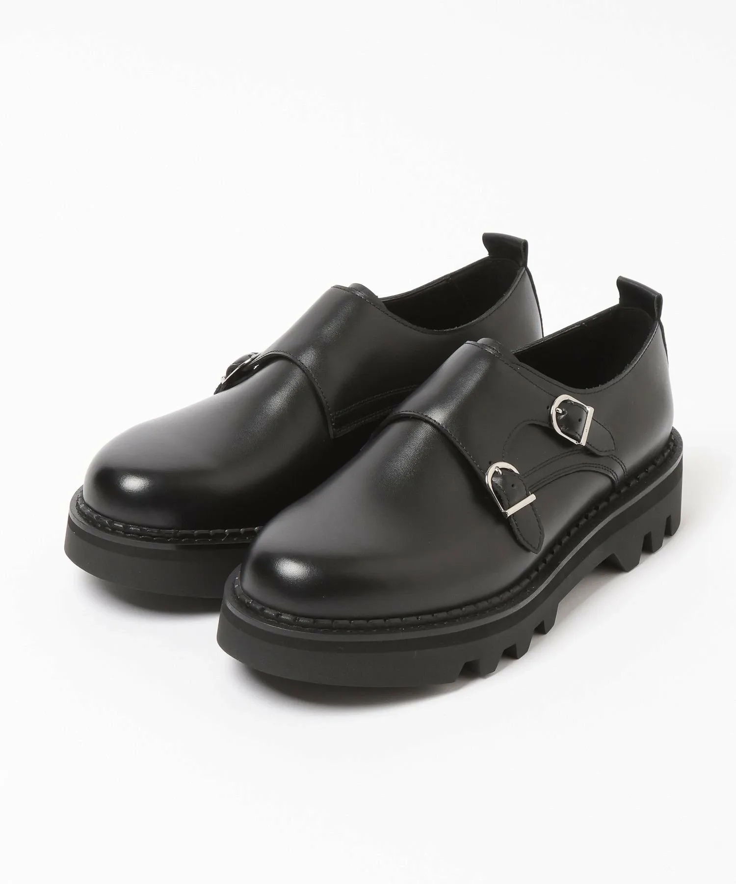 Туфли с двойной пряжкой Hare, Black 09