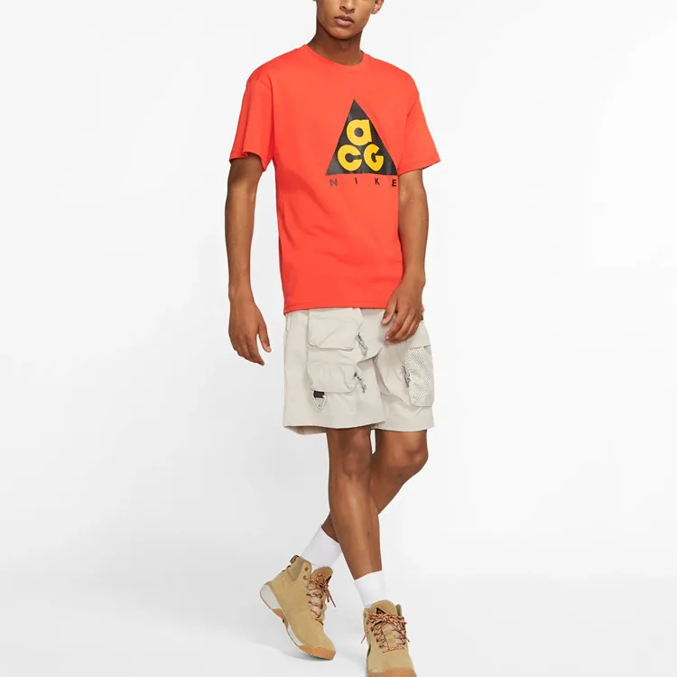 Nike Футболка ACG мужская красного цвета — фото 4