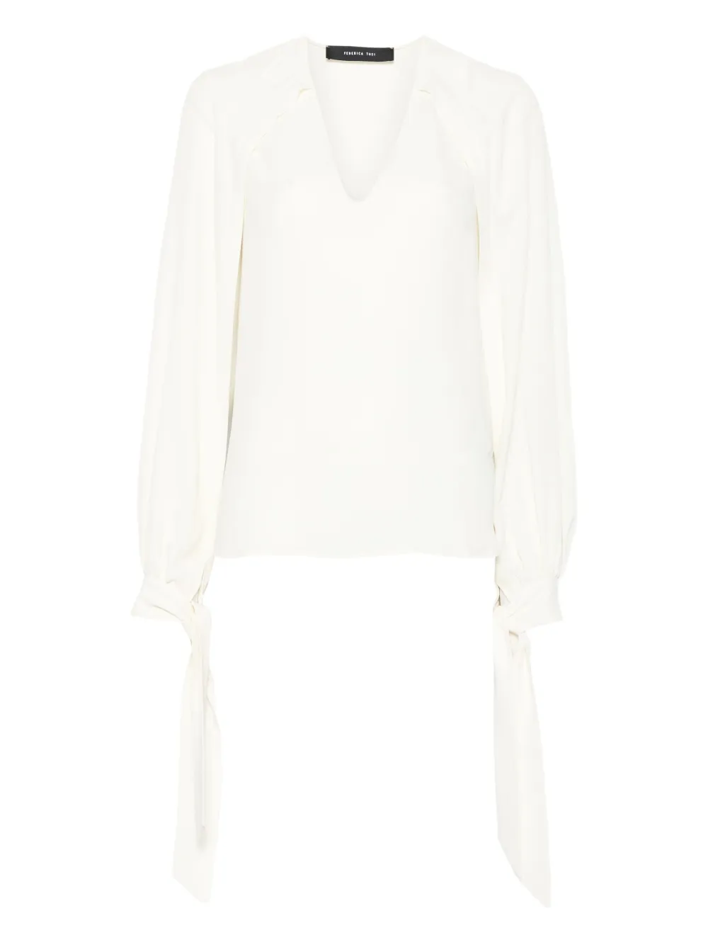 

Блузка с завязками на манжетах Federica Tosi, нейтральный