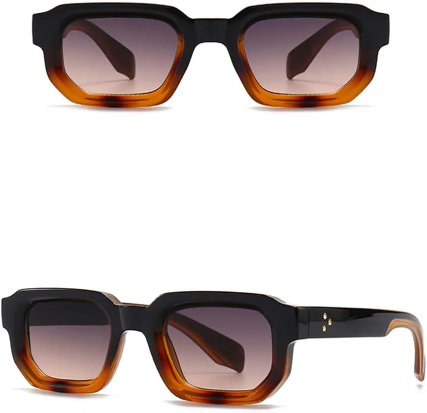 

Солнцезащитные очки Rivets для женщин, UV400, градиентные, для мужчин, в стиле панк, для занятий спортом на открытом воздухе, бега и езды generic, Black Tea Gradient