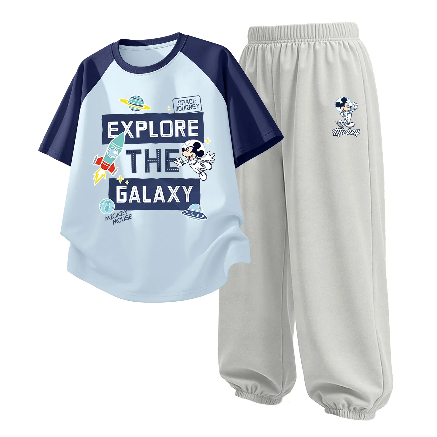 Детский спортивный костюм Casual Sportswear 2 Piece Set Disney, Di Space Chi Sky Blue+Di Astronaut K Glacier Gray