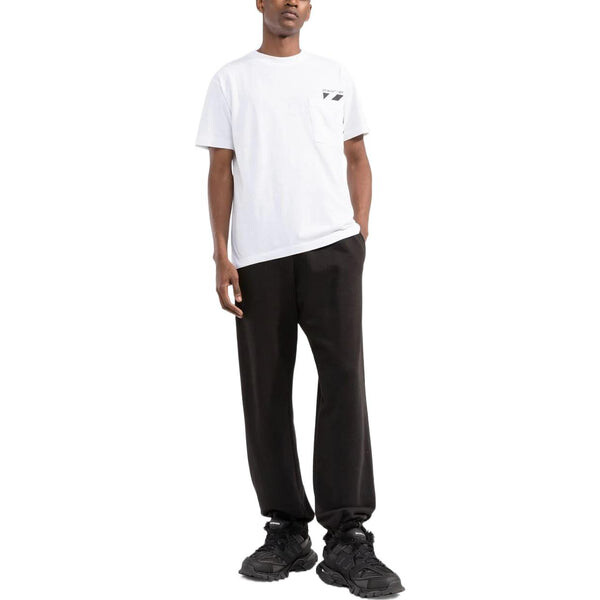 Футболка Men's OFF-WHITE Chest Stripe Pocket Round Neck Short Sleeve White T-Shirt, белый — фото 2